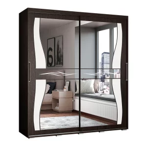 Шкаф-купе 3-х створчатый Крафт-5 с зеркалом венге