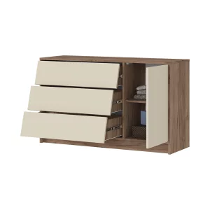 купить рейн км 01 комод 1200 (1200х720х400) фасад кашемир/корпус дуб крафт табачный в Пятигорске